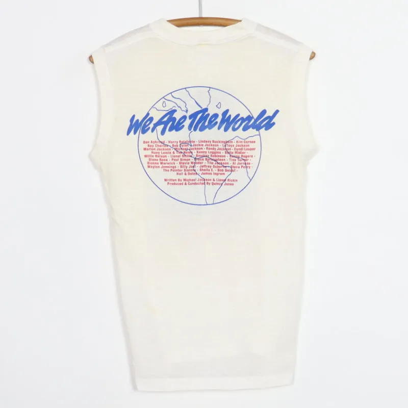 1985 Michael Jackson We Are The World USA For Africa Sleeveless Shirt