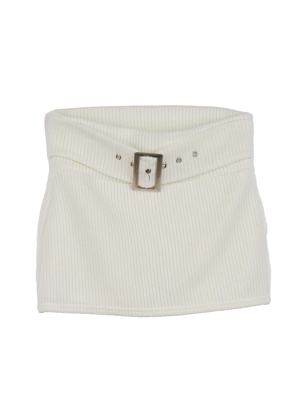 Belted Slim-Fit Mini Skirt CJ507