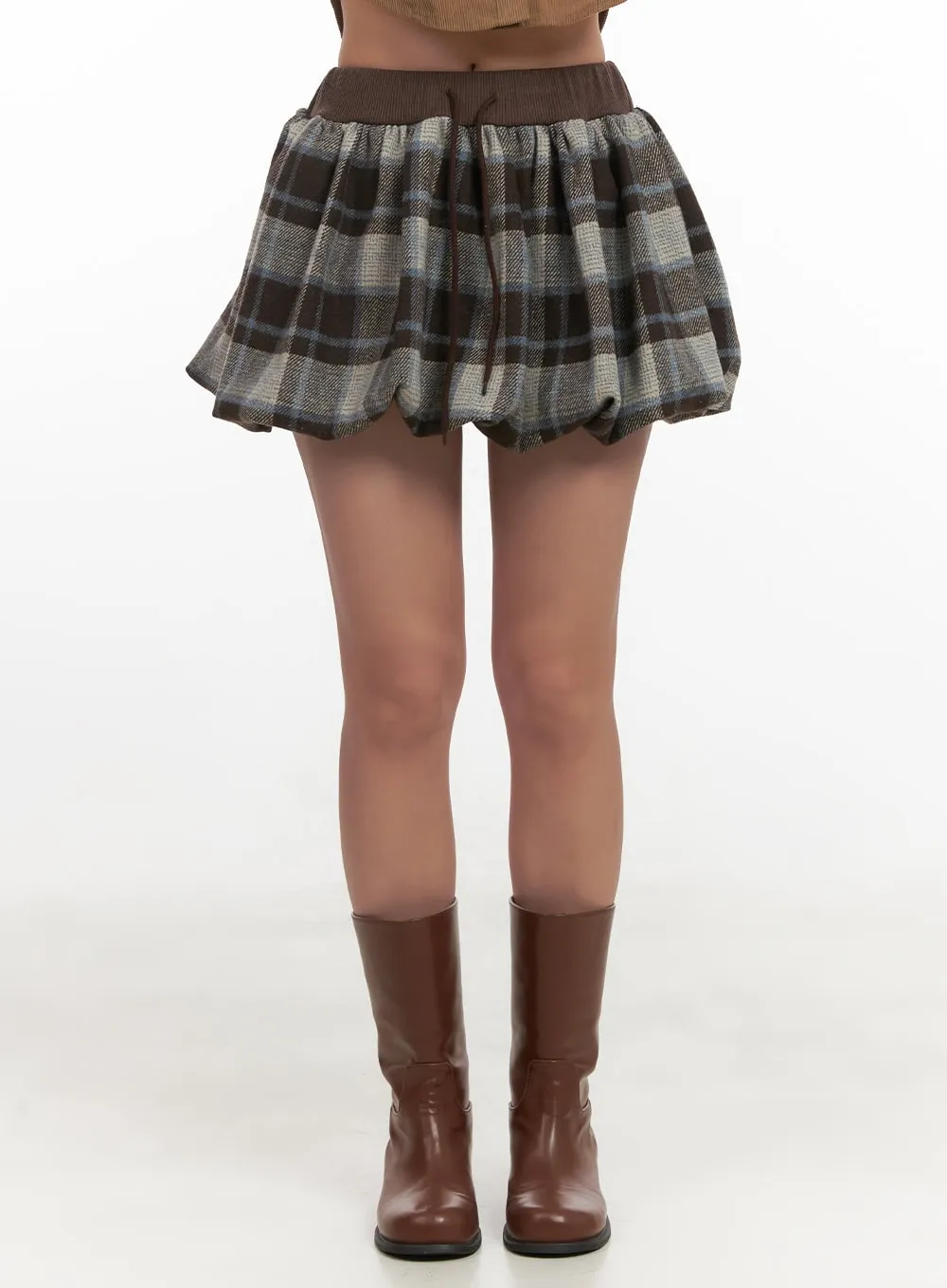 Checkered Print Mini Skirt CN426