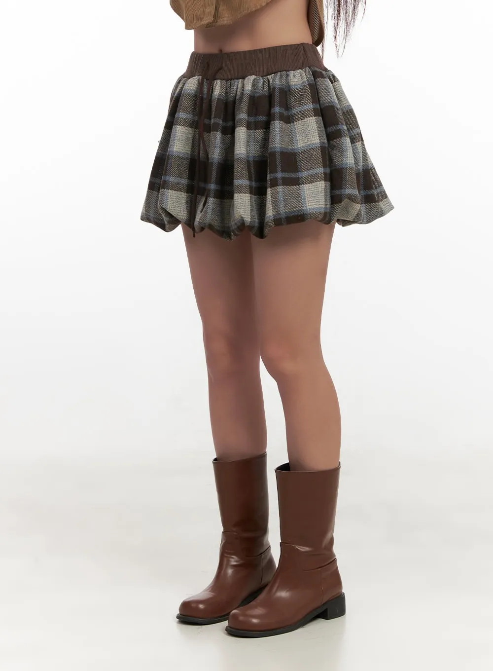 Checkered Print Mini Skirt CN426