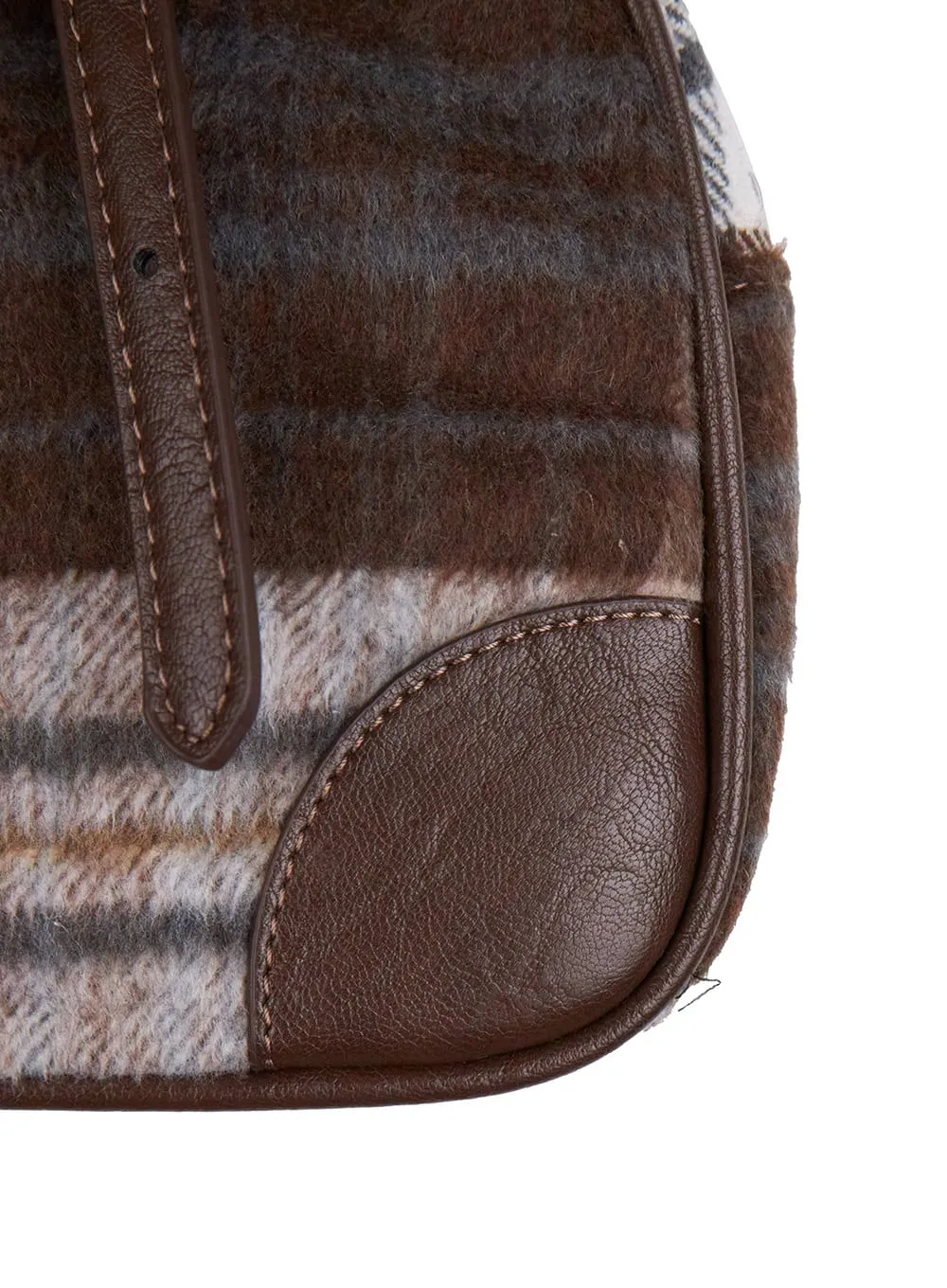 Checkered Winter Shoulder Bag IJ510