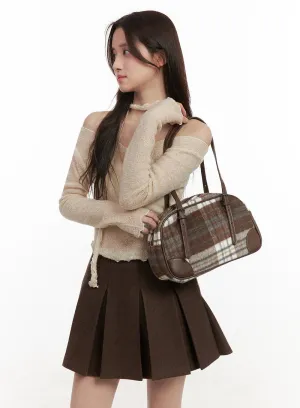 Checkered Winter Shoulder Bag IJ510