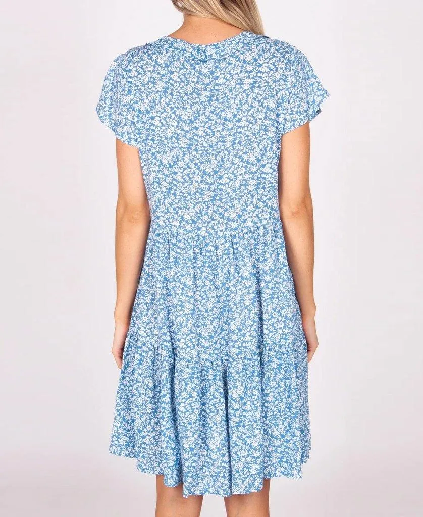 Hannah Dress | Wildflower Blue