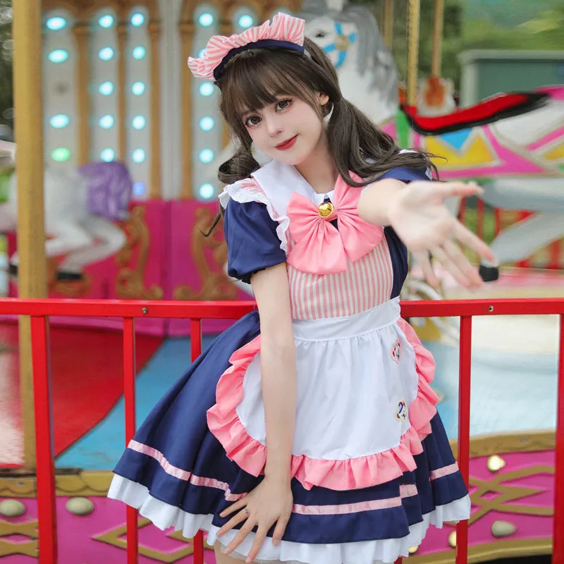 Japanese Blue Maid Lolita Dress