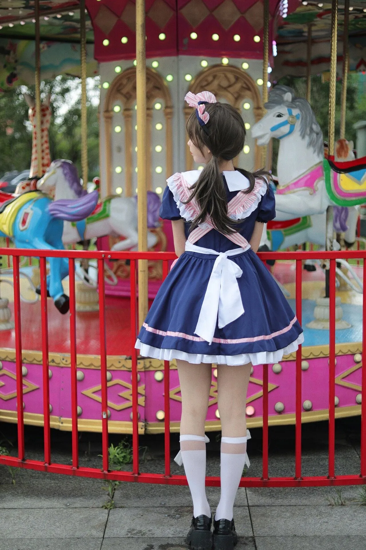Japanese Blue Maid Lolita Dress