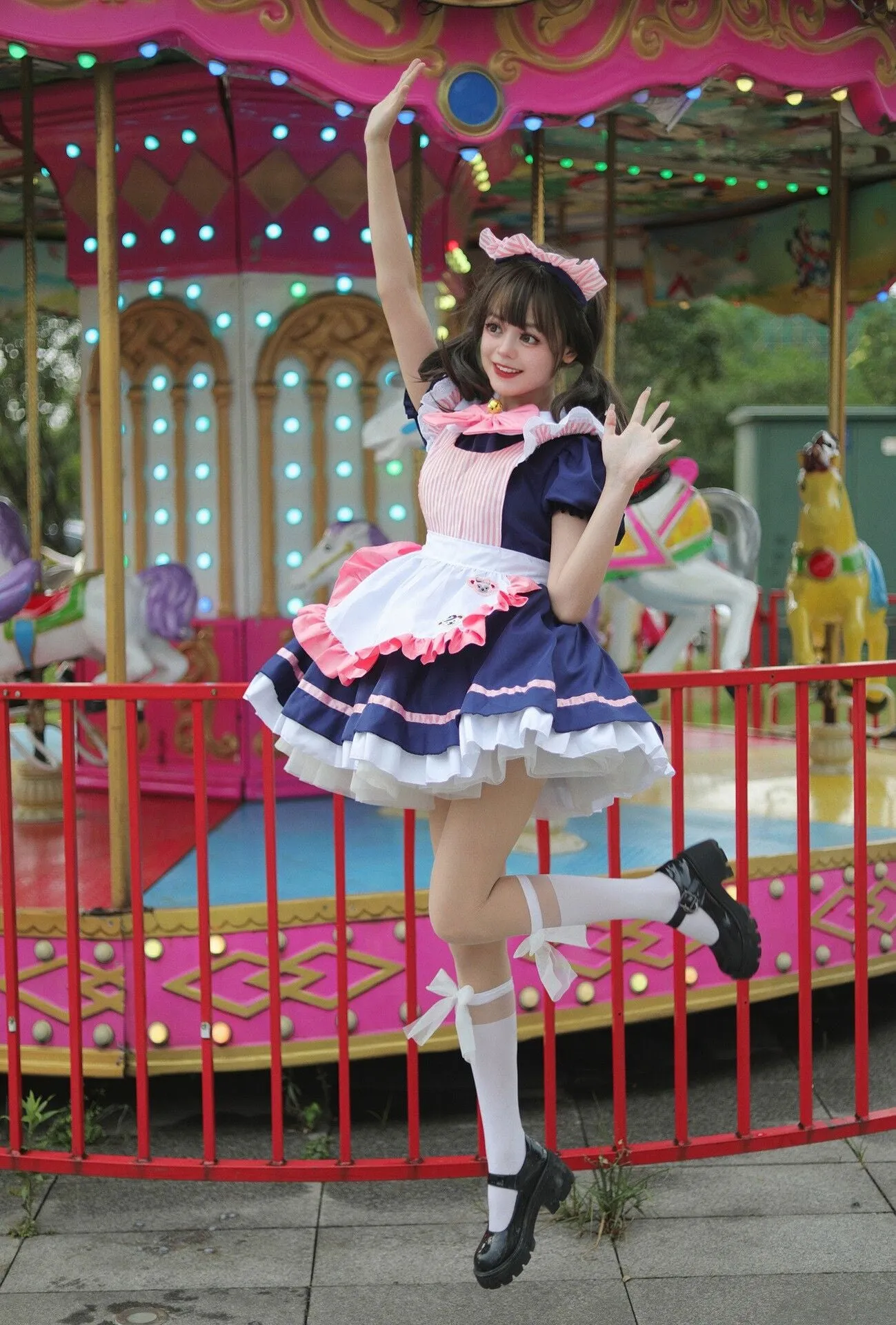 Japanese Blue Maid Lolita Dress
