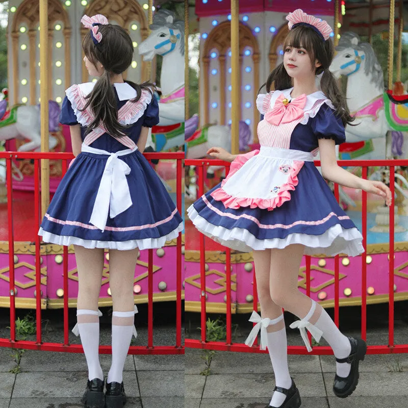 Japanese Blue Maid Lolita Dress