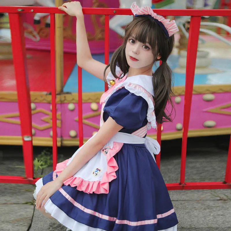 Japanese Blue Maid Lolita Dress