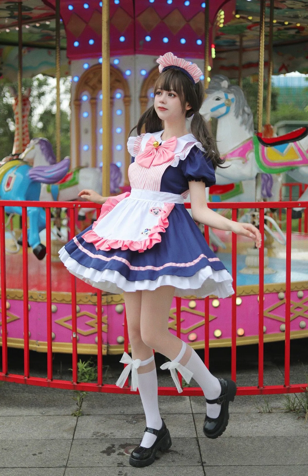 Japanese Blue Maid Lolita Dress