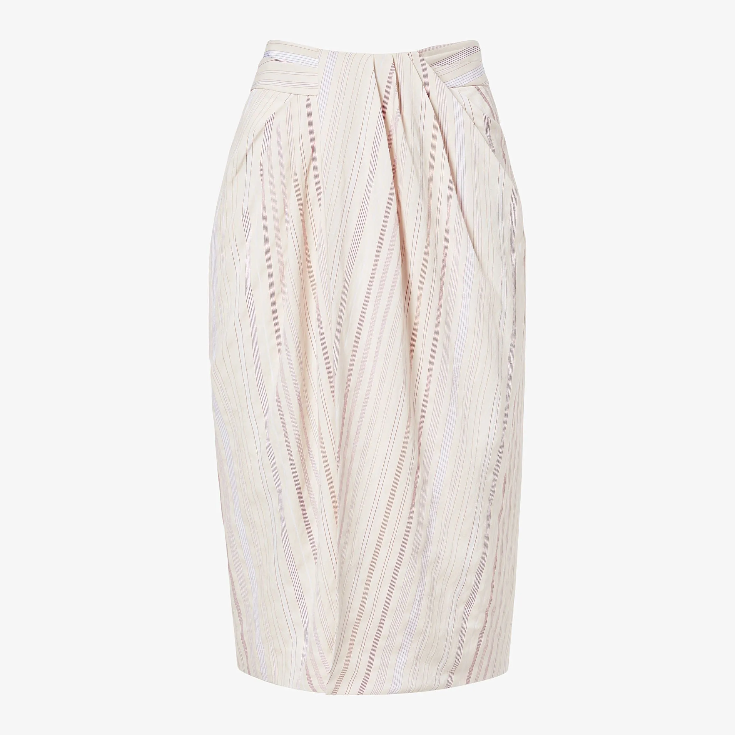 Lenox Skirt - Twill Stripe :: Ivory / Red