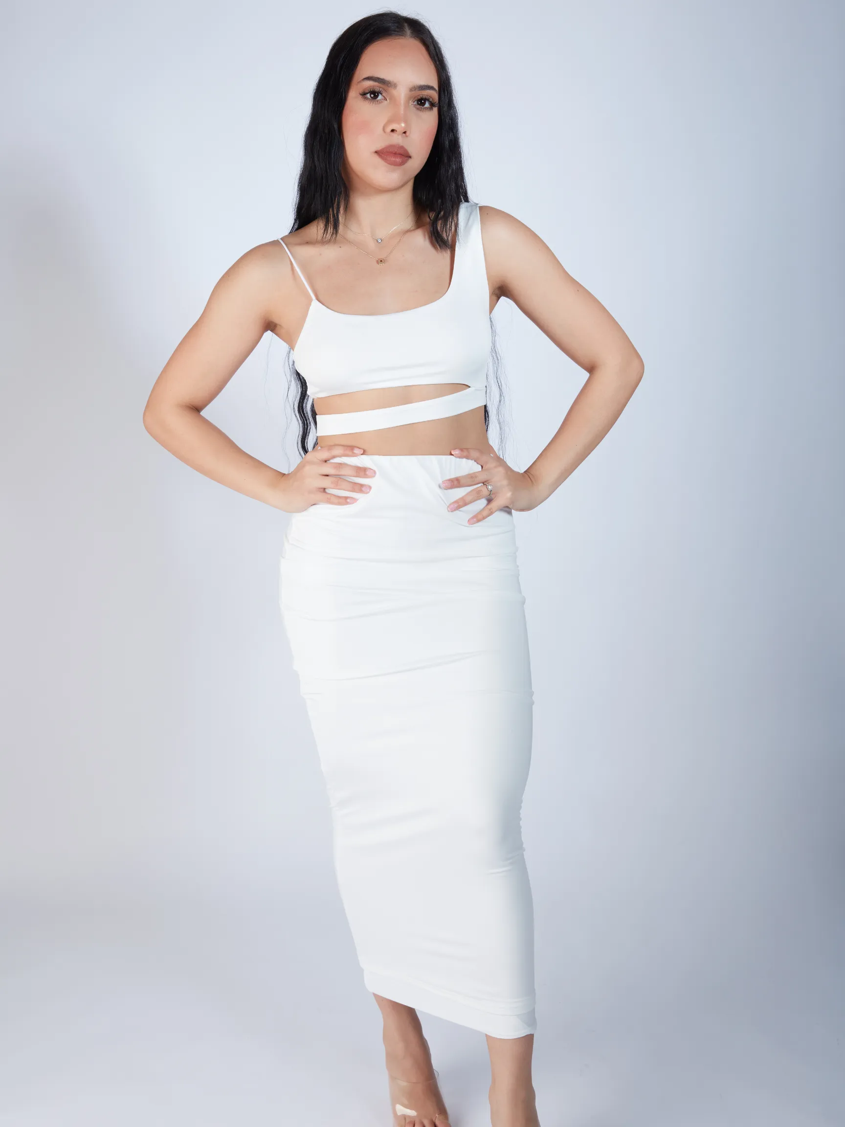 Love Myself Skirt Set - White