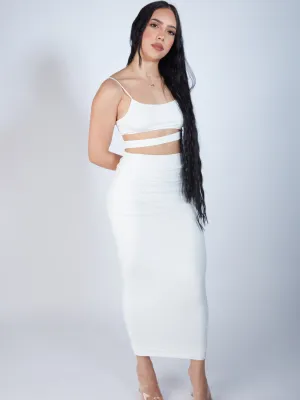 Love Myself Skirt Set - White