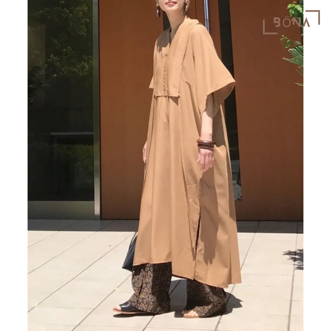 Lowy by Corners 長身襯衫連衣裙 Slub Georgette Kaftan Shirt Dress