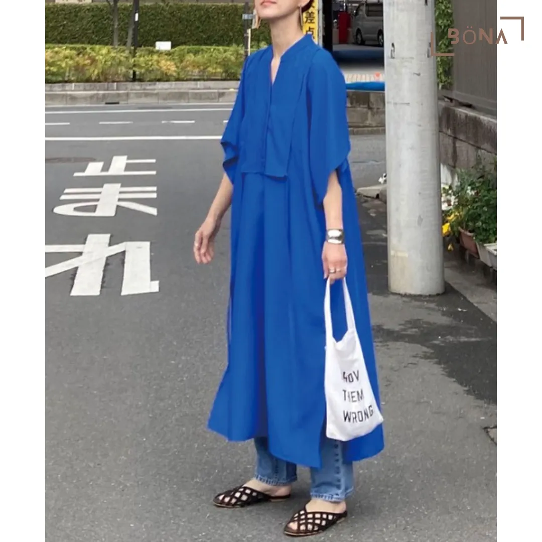 Lowy by Corners 長身襯衫連衣裙 Slub Georgette Kaftan Shirt Dress
