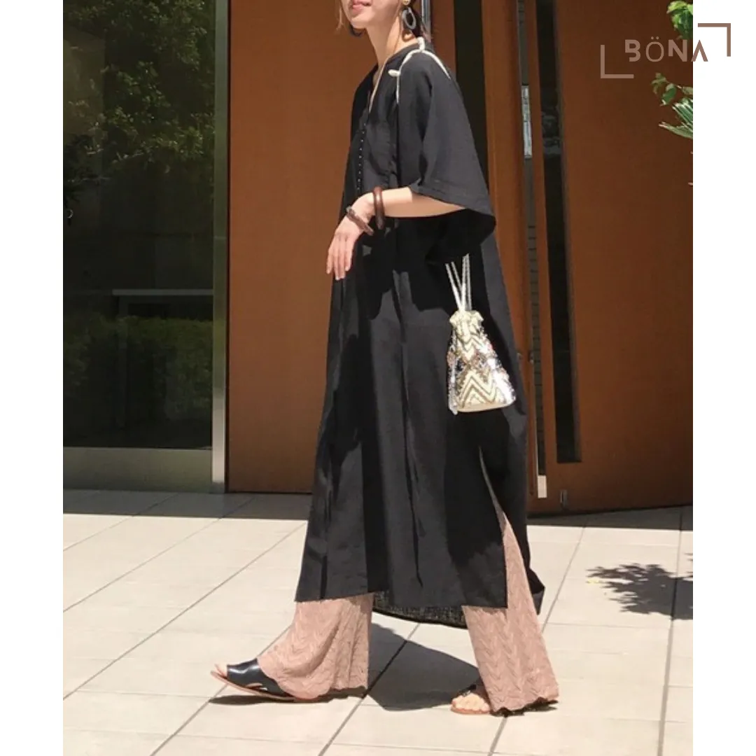 Lowy by Corners 長身襯衫連衣裙 Slub Georgette Kaftan Shirt Dress