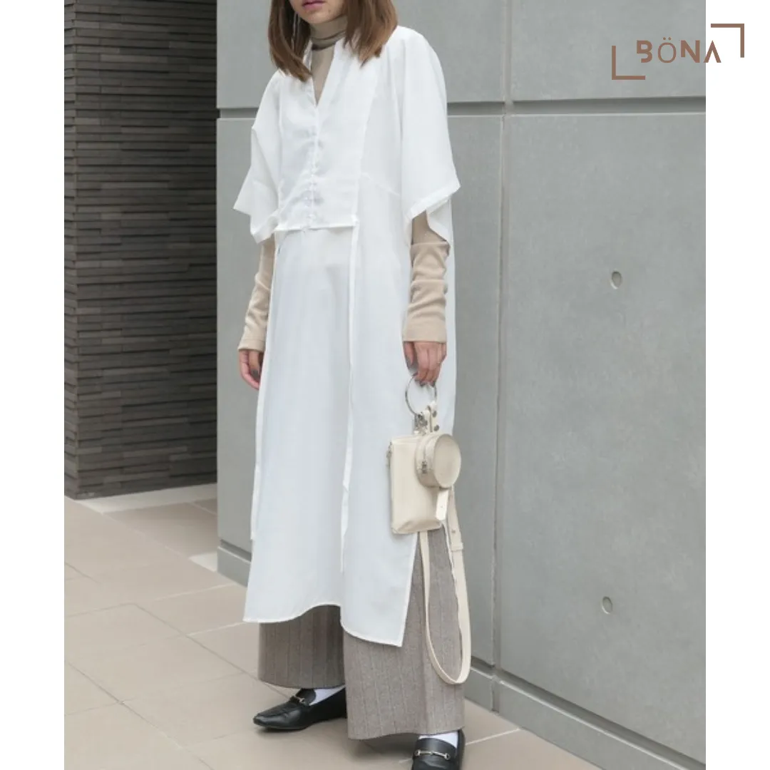 Lowy by Corners 長身襯衫連衣裙 Slub Georgette Kaftan Shirt Dress