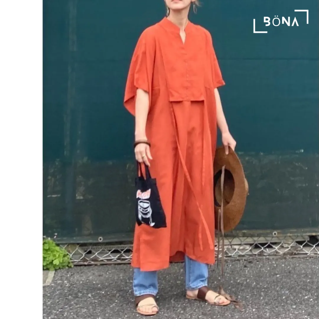 Lowy by Corners 長身襯衫連衣裙 Slub Georgette Kaftan Shirt Dress