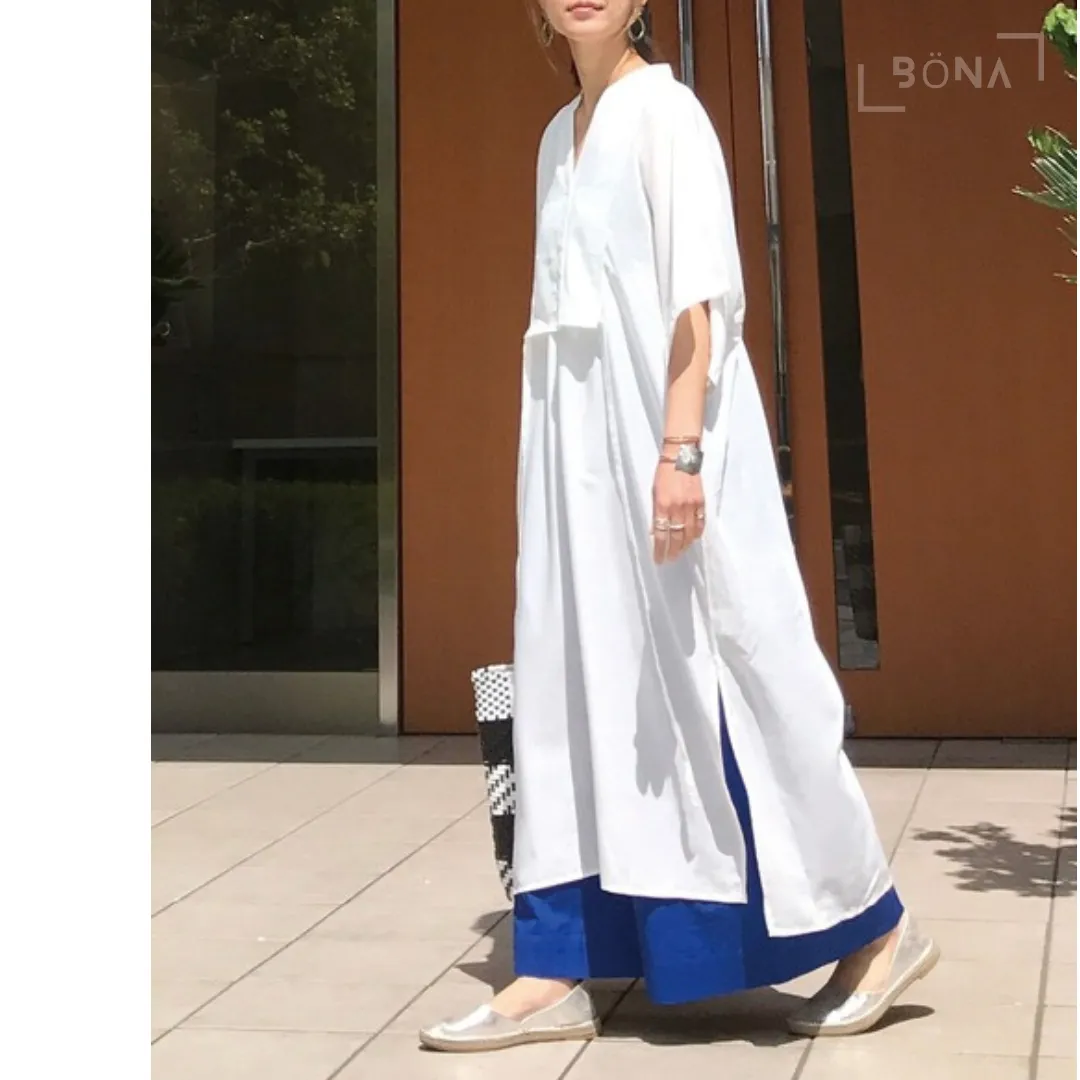 Lowy by Corners 長身襯衫連衣裙 Slub Georgette Kaftan Shirt Dress