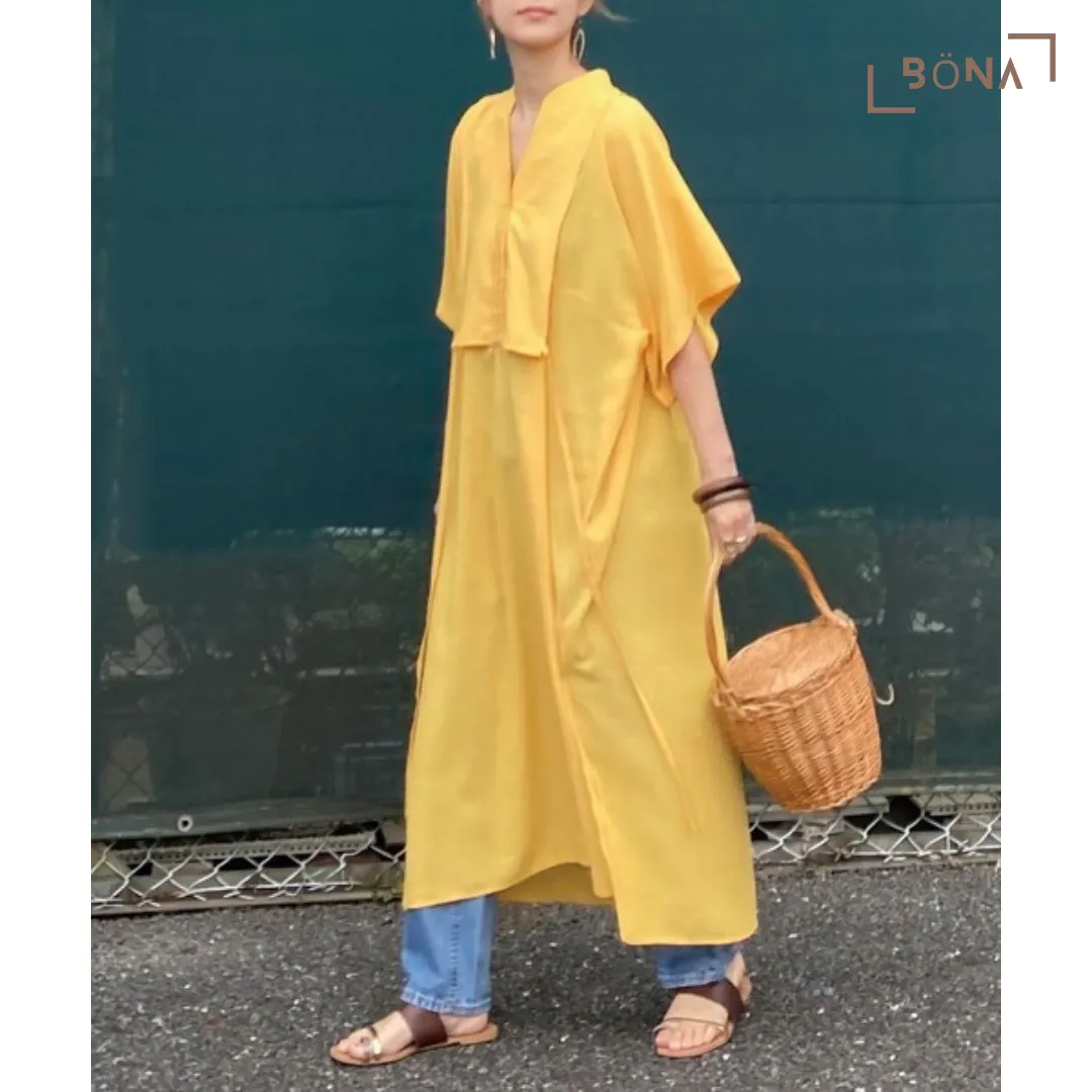 Lowy by Corners 長身襯衫連衣裙 Slub Georgette Kaftan Shirt Dress