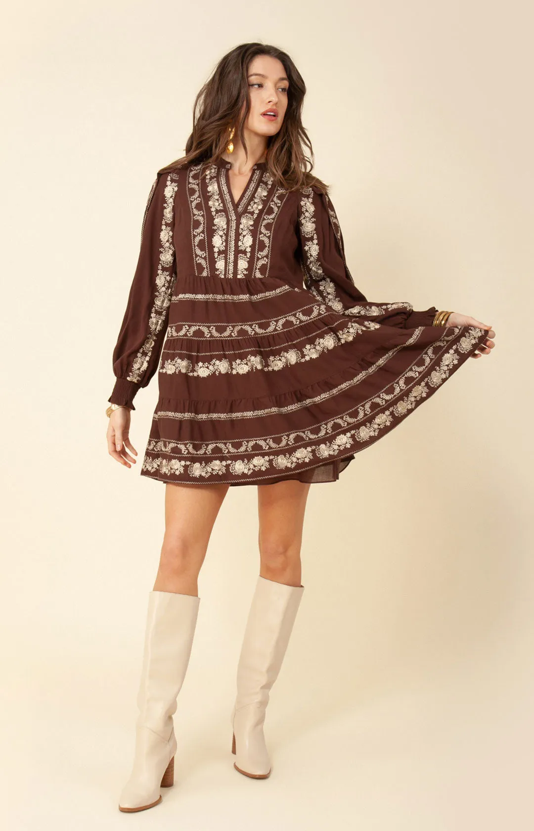 Luna Embroidered Dress