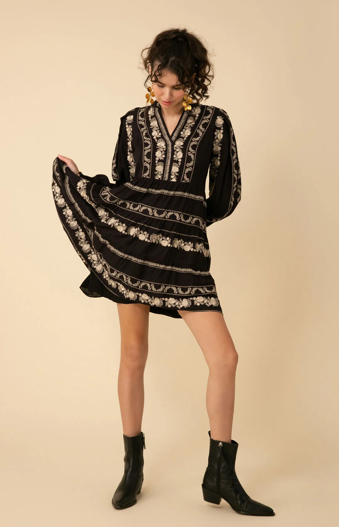 Luna Embroidered Dress