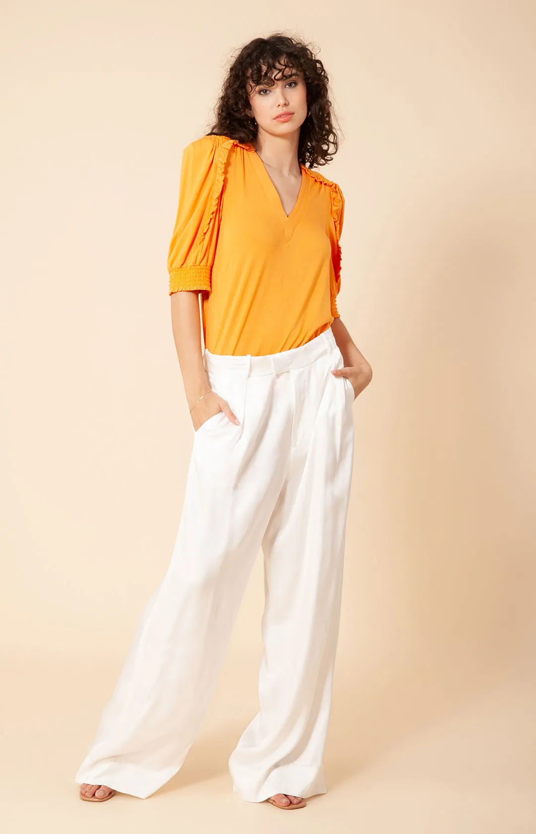 Nyla Solid Jersey Top