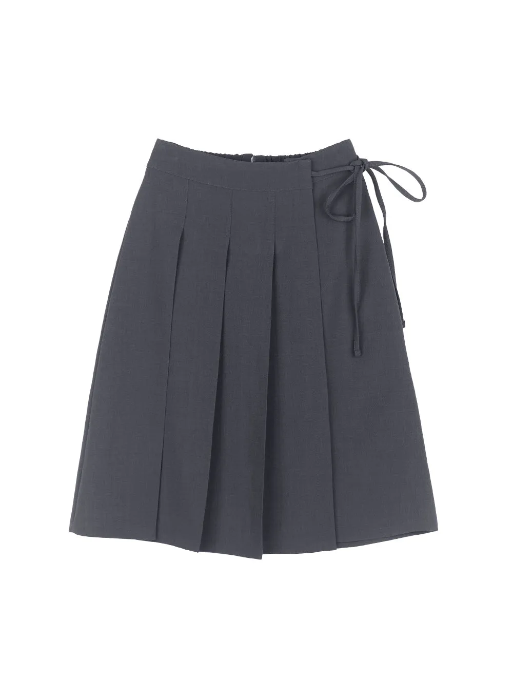 Pleated Wrap Midi Skirt CM521