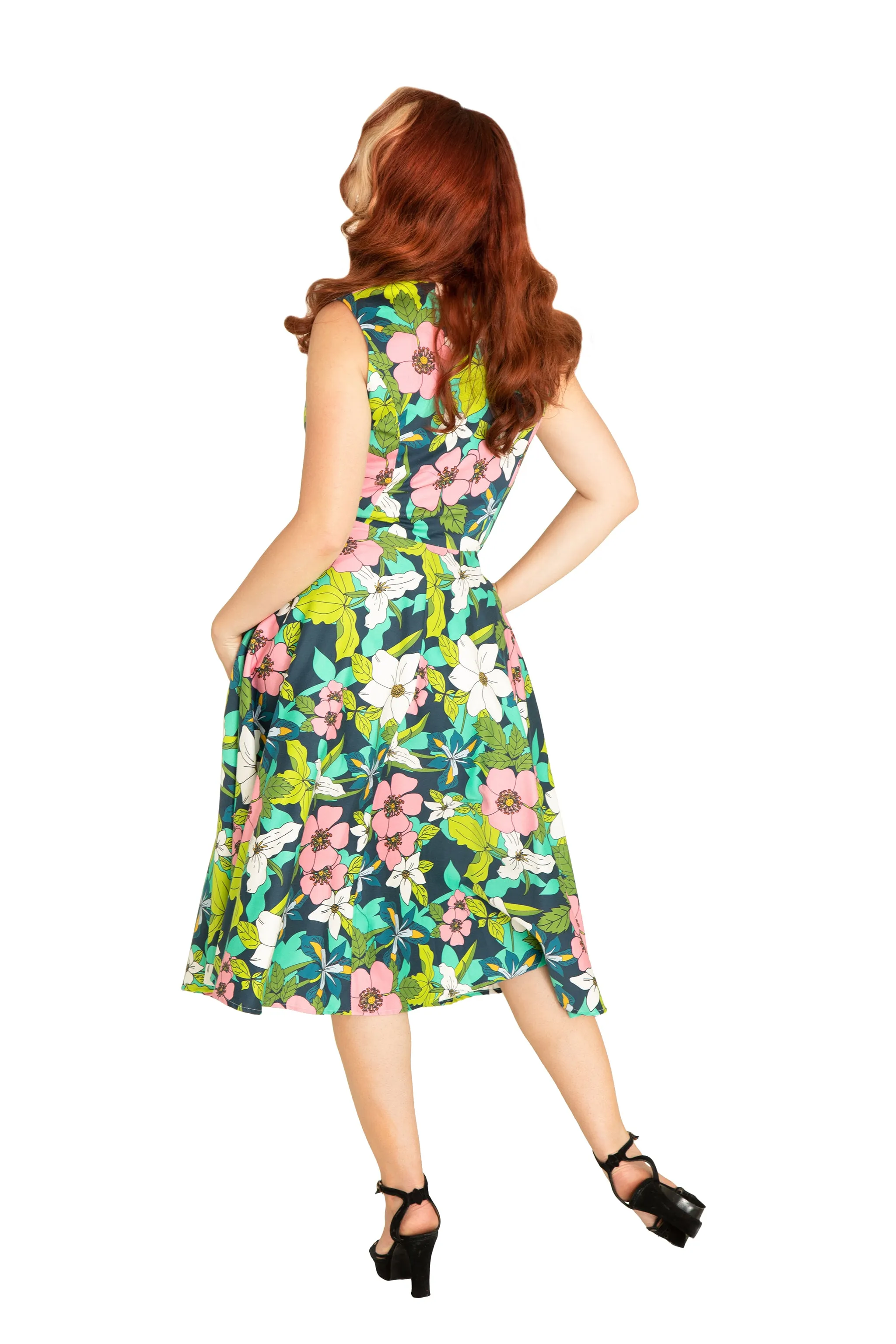 Provincial Flowers Navy Dress