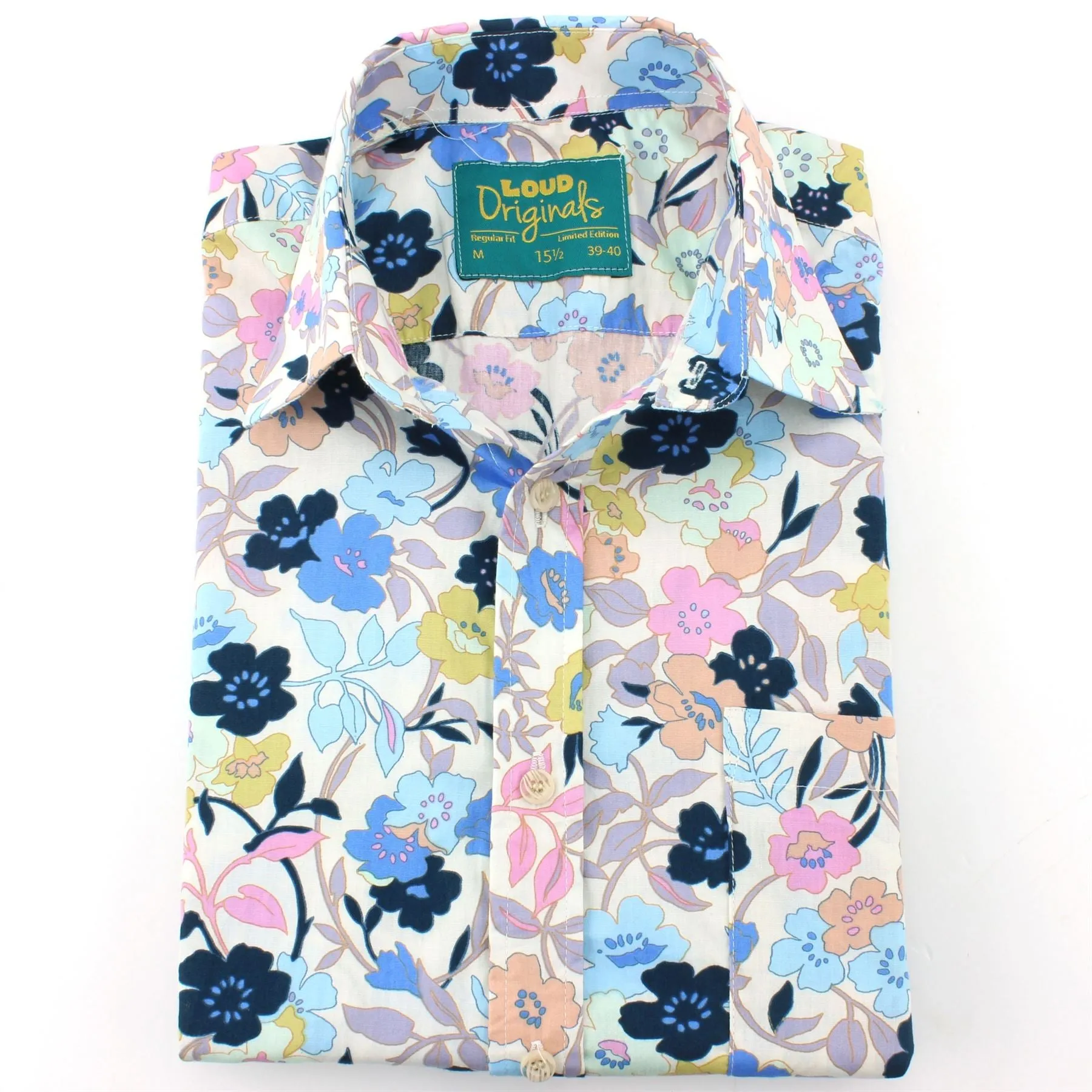 Regular Fit Short Sleeve Shirt - Minimalist Floral
