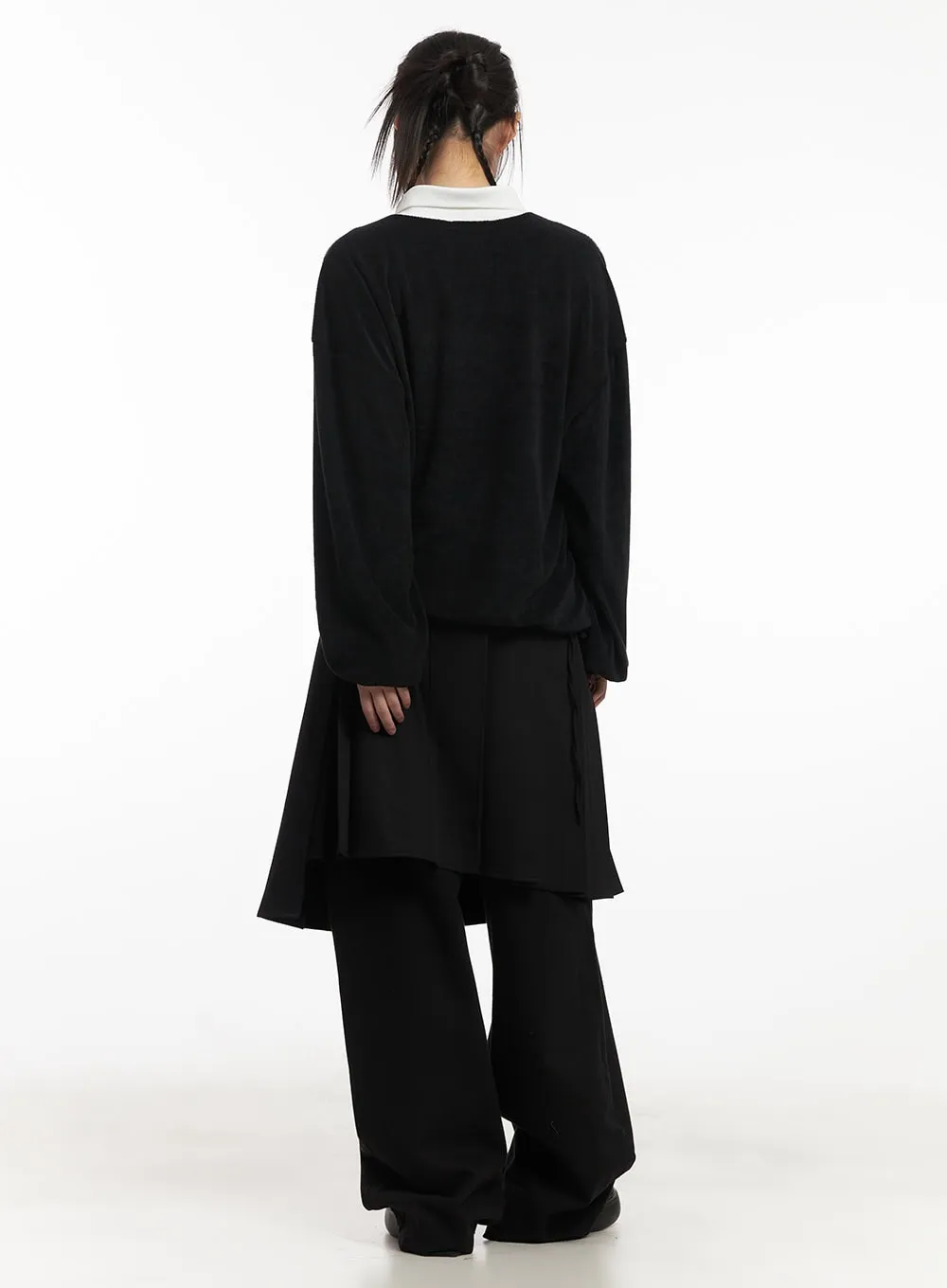 Wrap Pleated Midi Skirt CF518