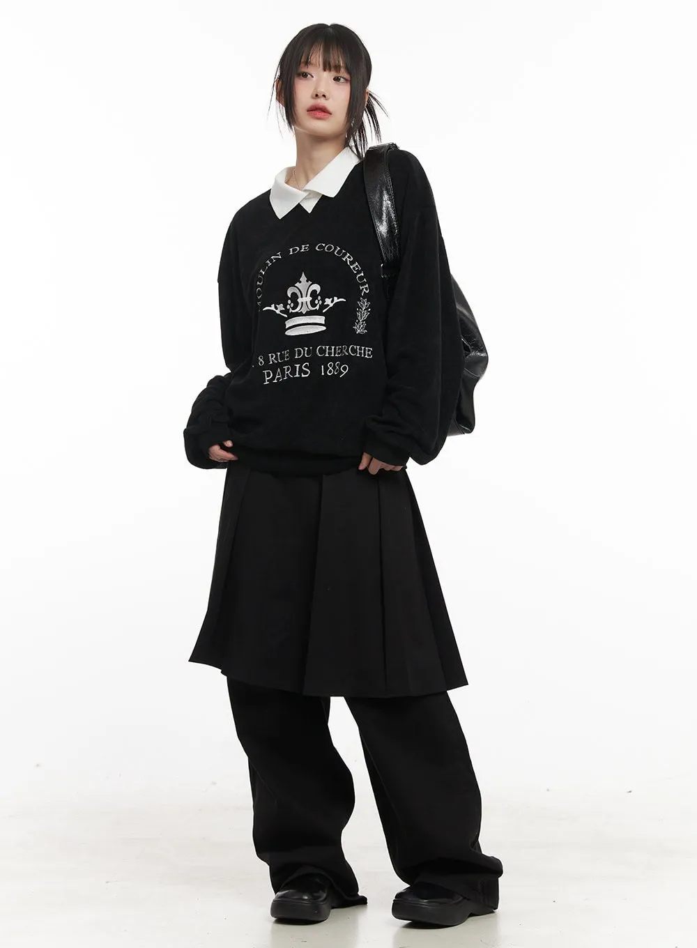 Wrap Pleated Midi Skirt CF518